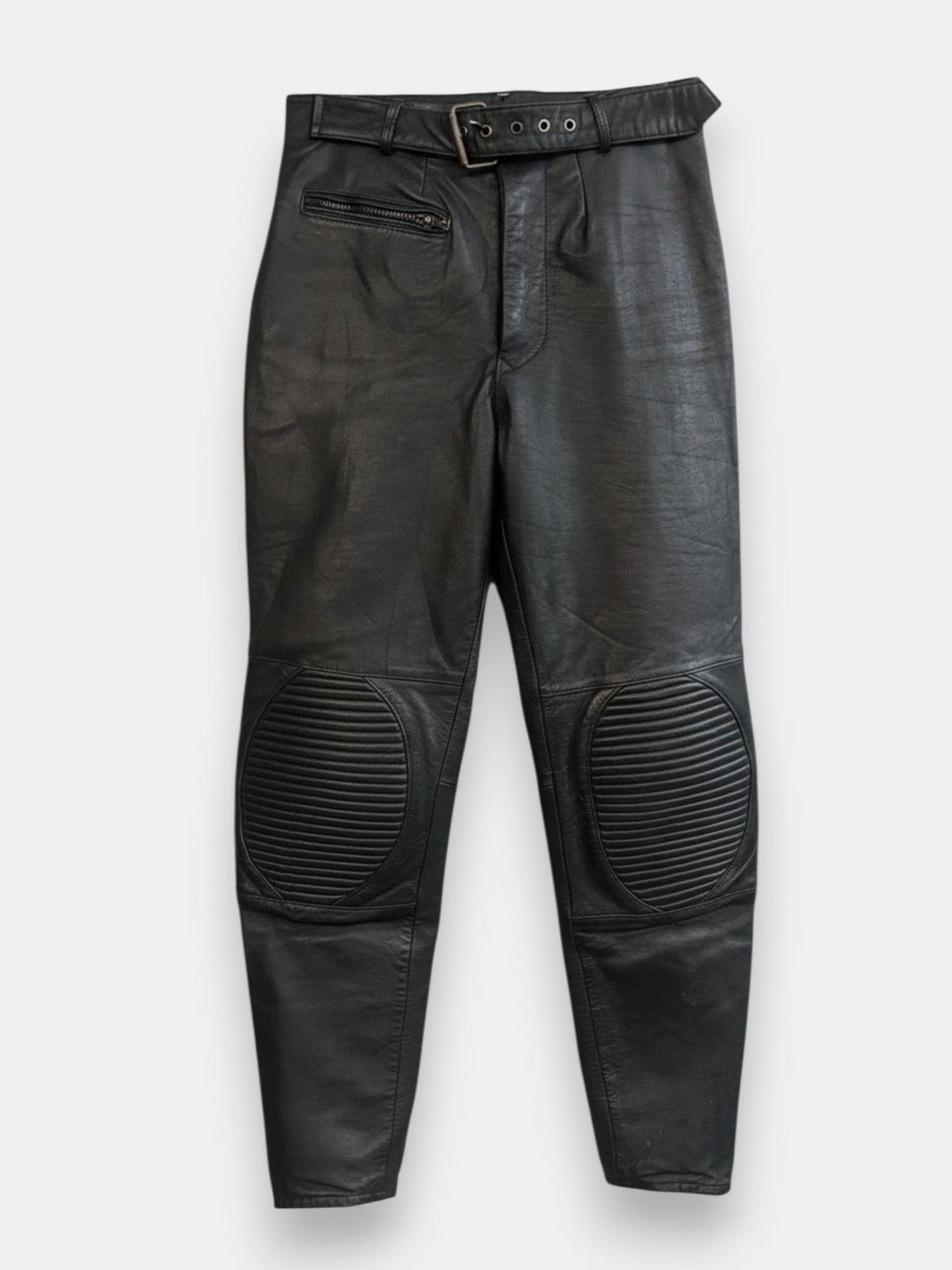 Josef Wormland skórzane spodnie motocyklowe z szelkami rozm. M/L